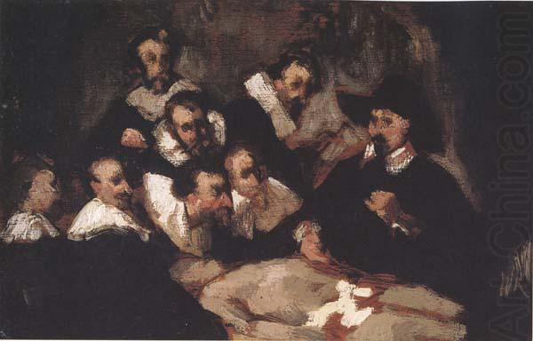La Lecon d'anatomie du d Tulp d'apres Rembrandt (mk40), Edouard Manet